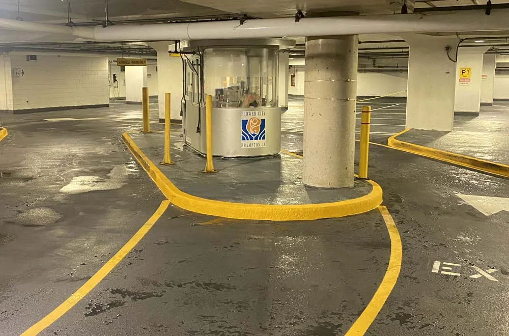 Basement and parking lot cleaning