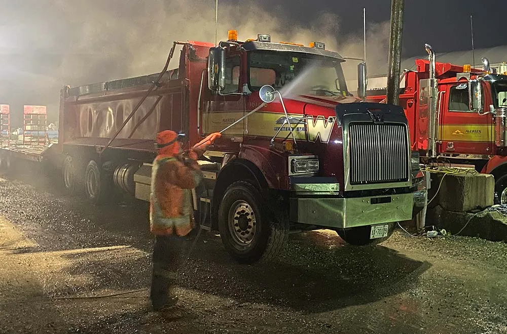Truck and trailer washing