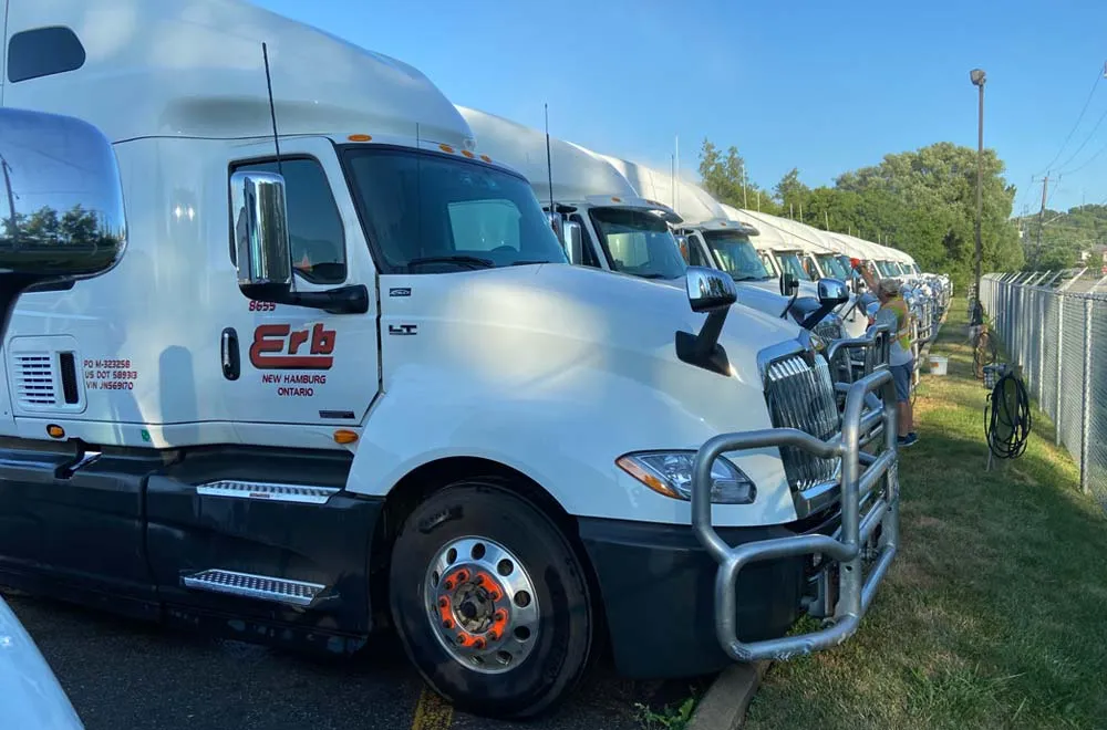 Truck and trailer washing